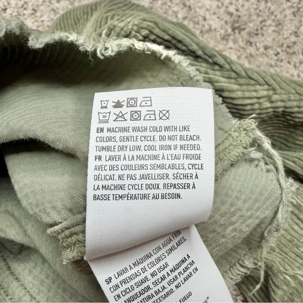 American Eagle Outfitters Corduroy Shirt Jacket Shacket Olive Green Medium M